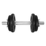 Gantera - 10 Kg, Set 4 Discuri, Negru-Argintiu