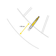 Extensie Valve Topeak Extender TFV-01, FV 60mm, Negru