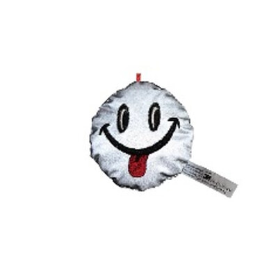 Breloc Smiley Inimioara Reflectorizant Salzmann 3M - Argintiu-Rosu