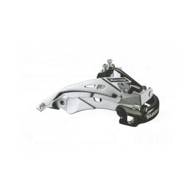 Schimbator fata 3x7/8 Shimano Tourney AFDTY700TSM6, 42T, Tragere dubla, argintiu