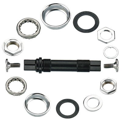 Butuc Pedalier BMX Neco B899W, Negru-Argintiu