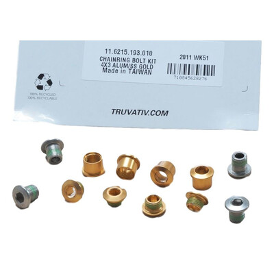 Chain Ring Bolt Kit Ss - Gold