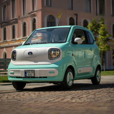Masina electrica Aigo M1 urbana - autonomie 180 km, 4 locuri, permis B1, Alb Iasomie