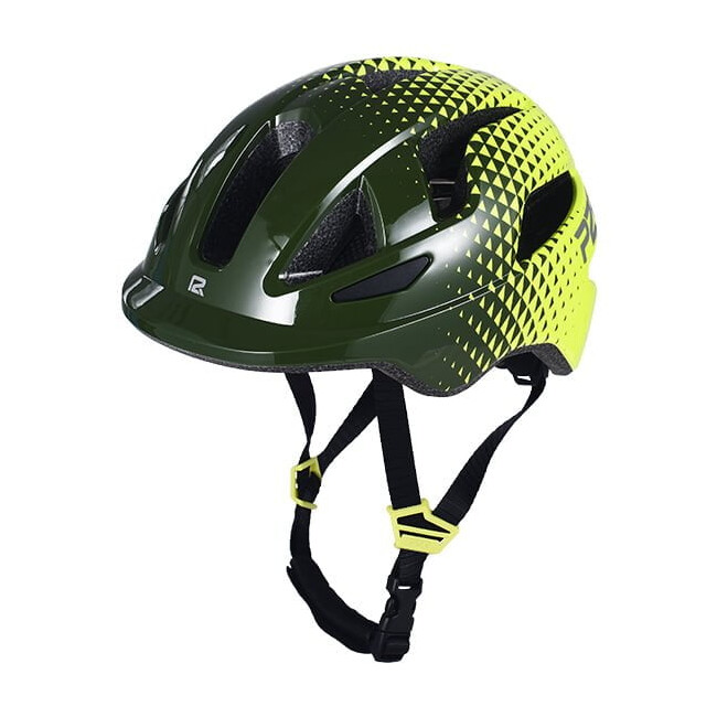 Casca Ciclism Copii P2R MASCOT - 52-56 cm, S, Verde inchis-Galben