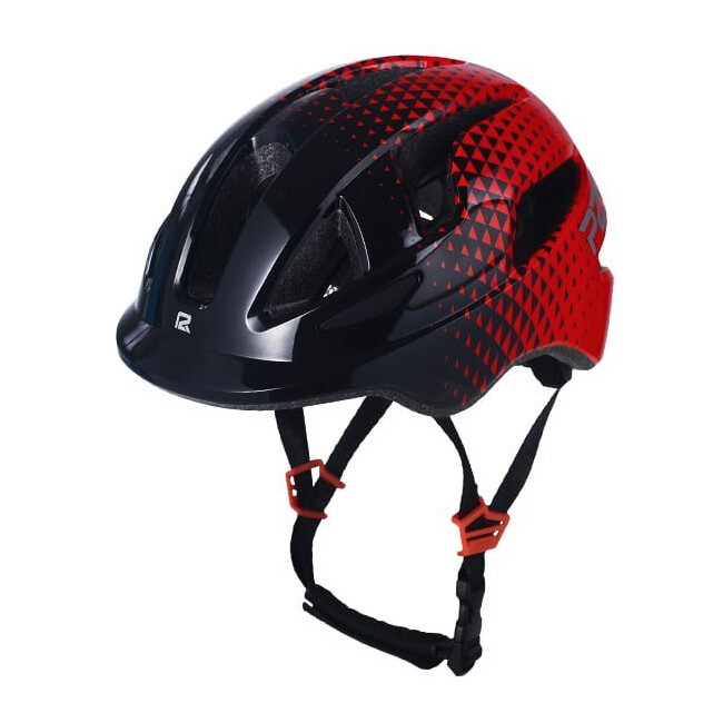 Casca Ciclism Copii P2R MASCOT - 52-56 cm, S, Negru-Rosu