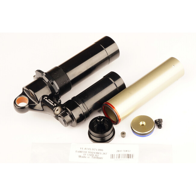 Damper Body/Reservoir Assy - 2011 Vivid R2 - 267 x 89 Mm, Black