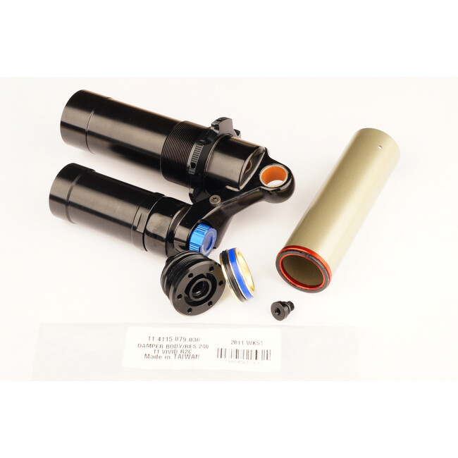 Damper Body/Reservoir Assy - 2011 Vivid R2C - 240 x 76 Mm, Black