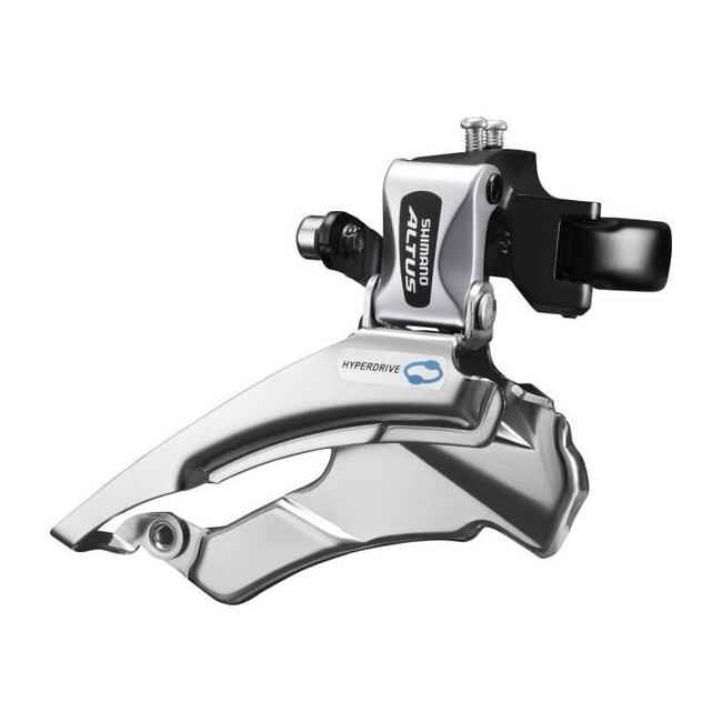 Schimbator fata 3x7/8 viteze Shimano Altus AFDM313L6, 42/48T, Down-Swing, Dual-Pull, argintiu