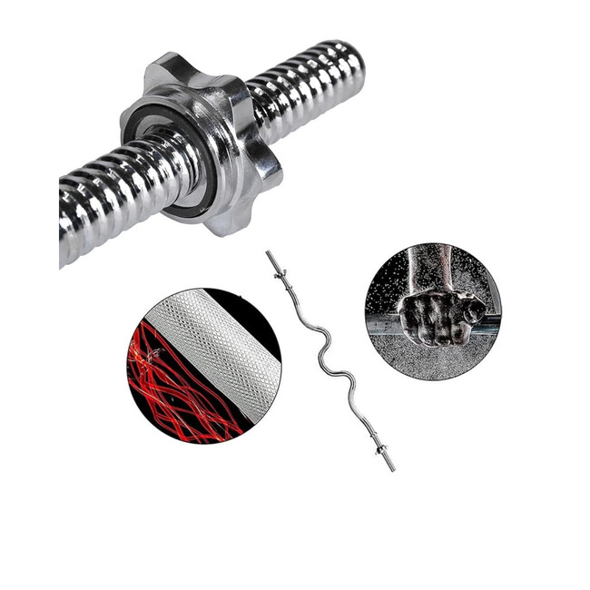 Bara Greutati Curbata Dhs S - 120 Cm, Argintiu