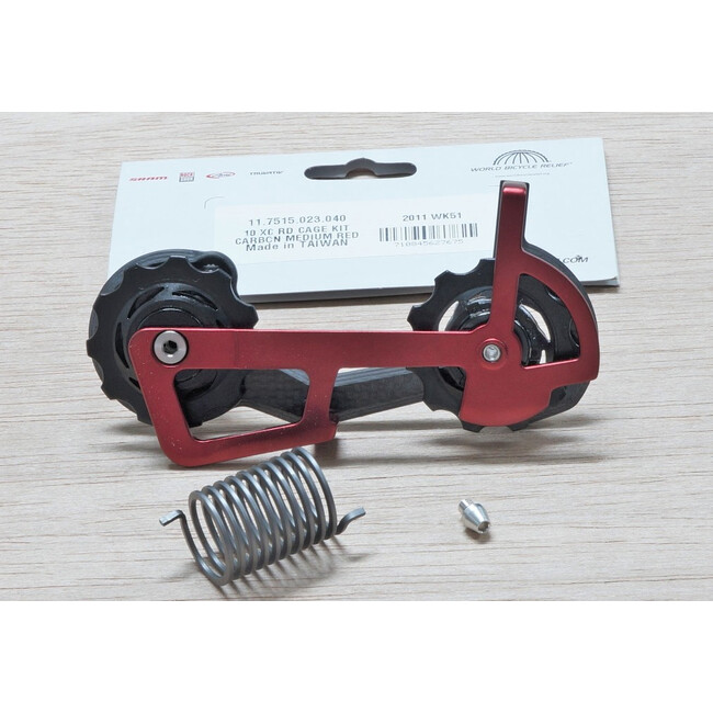 Select X0 Rear Derailleur Cage Kit Carbon - Medium, Red