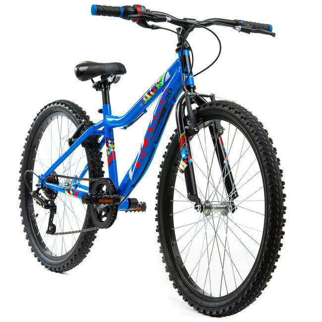 Bicicleta Copii DHS Plasma - 24 Inch, Albastru