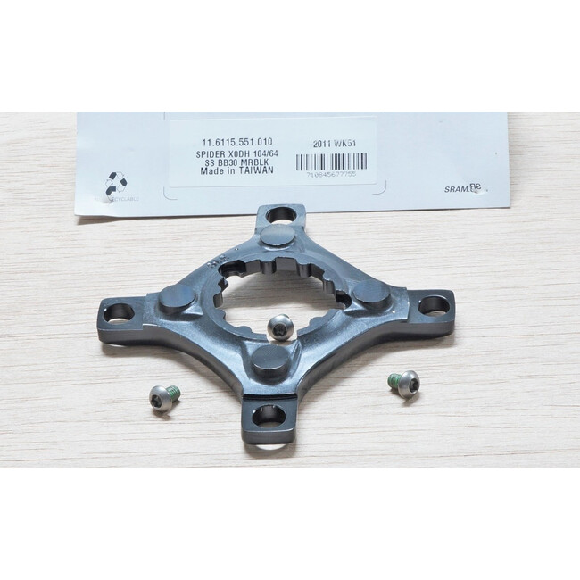 Spider X0DH 104/64 Bcd Single Speed BB30 Mirror - Black