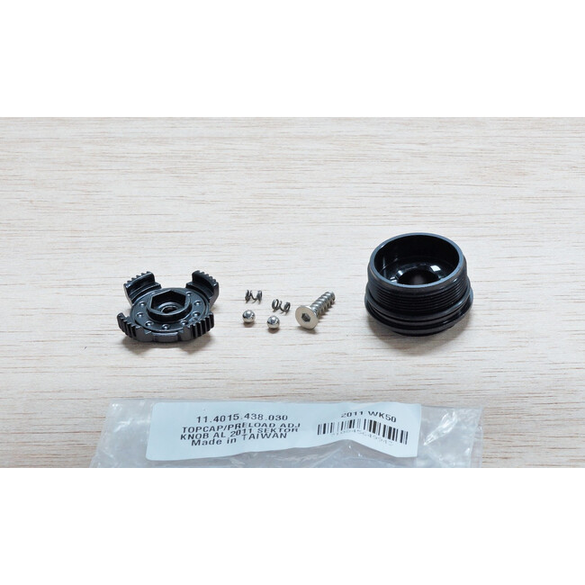 Top Cap/Preload Adjuster Knob - 2011 Sektor - Black