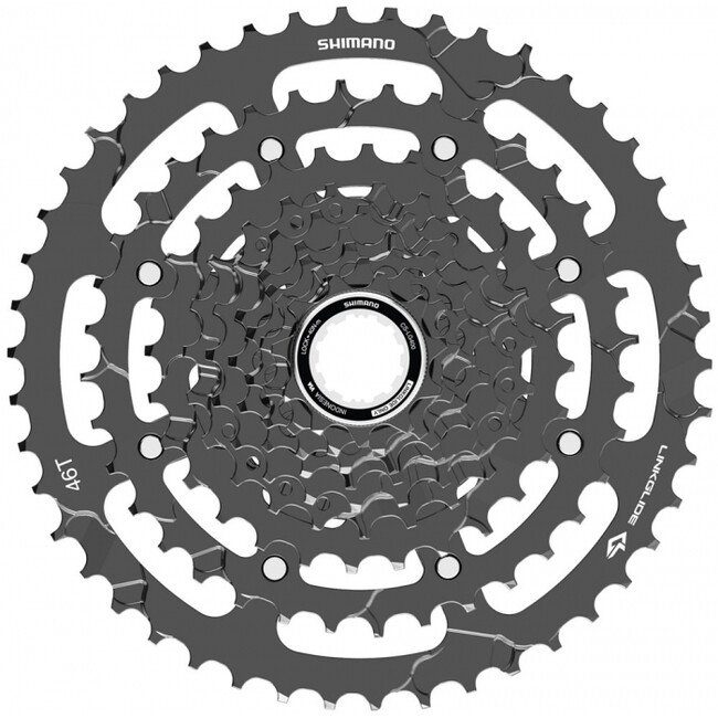 Pinion Bicicleta Shimano Cues, CS-LG400-9, 9 viteze, 11-46T, Negru