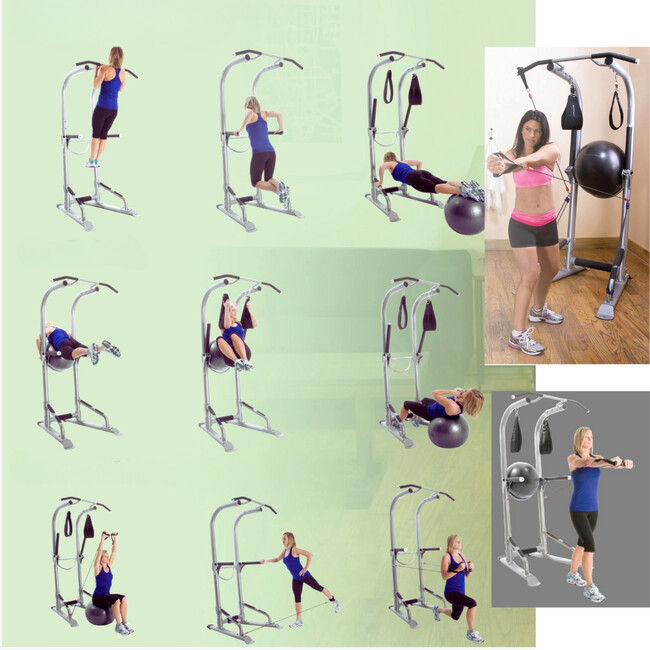Aparat Fitness Multifunctional Power Tower Dhs 051 - Gri