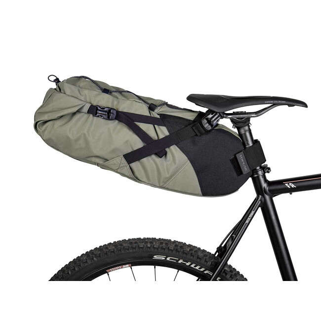 Geanta Tija Sa Bicicleta Topeak BackLoader TBP-BL3G - 15 L, Verde - logo Gri