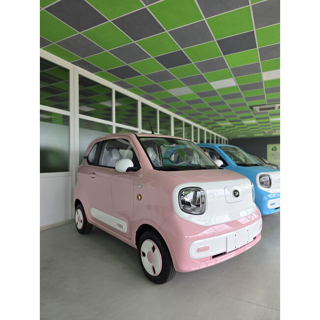 Masina electrica Aigo M1 urbana - autonomie 180 km, 4 locuri, permis B1, Roz