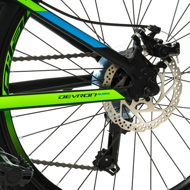 Bicicleta Copii Devron Alaska - 24 Inch, Negru-Verde